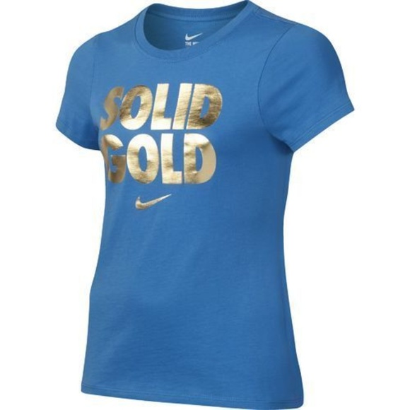 blue and gold nike shirt